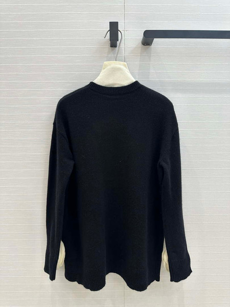 Valentino Women's Clothing Sweater Rose Sleeves Black V38110