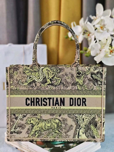 Dior M1296 Medium Dioriviera Book Tote Raffia Toile de Jouy Sauvage M0103