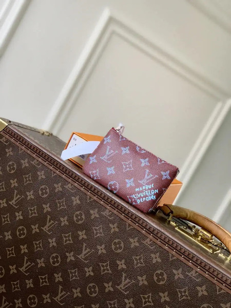 LV M27141 Louis Vuitton Key Pouch S Wine Red
