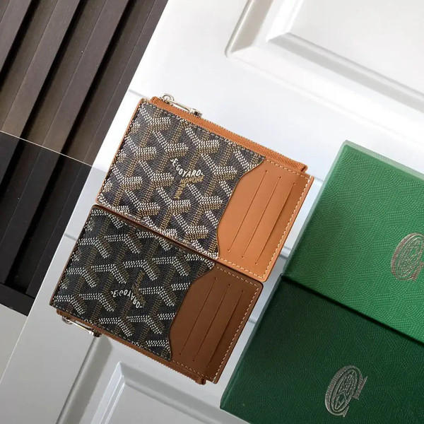 Goyard BOURBOPMLTY01CL03P Bourbon zipped card holder G25163