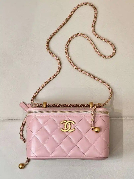 Chanel AP3651 Vanity with Chain Bag Pink Lambskin