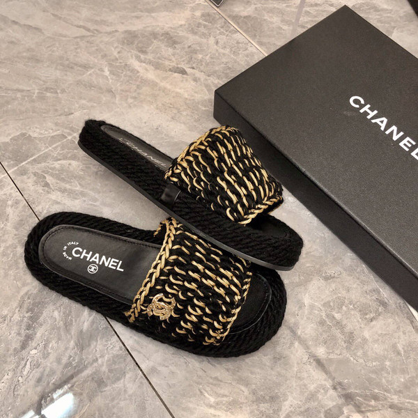 Chanel Women's Sandals Chanel Slippers Lambskin C90192