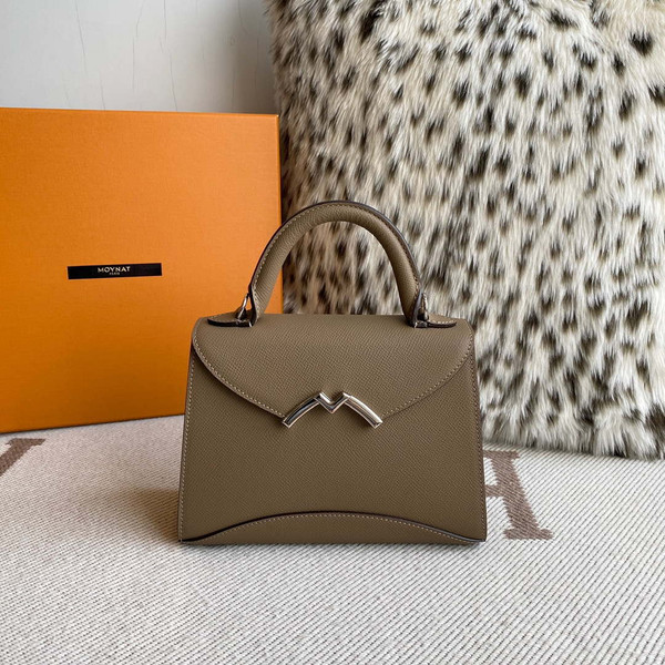 Moynat MC8L7V Elephant Gray Poudre Gabrielle BB Silver Hardware Mt1003