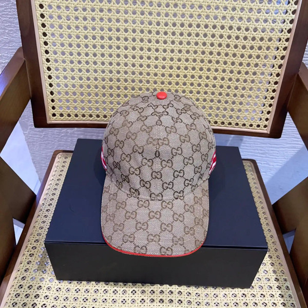 Gucci GG canvas baseball hat with Web 200035 Beige