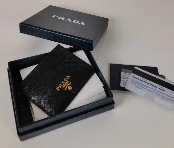 Prada 1MC025 Saffiano Leather card holder Prada logo