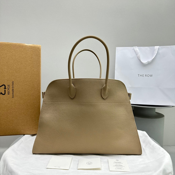 The Row THR116945 Suede Soft Margaux 17 Top Handle Bag T11004