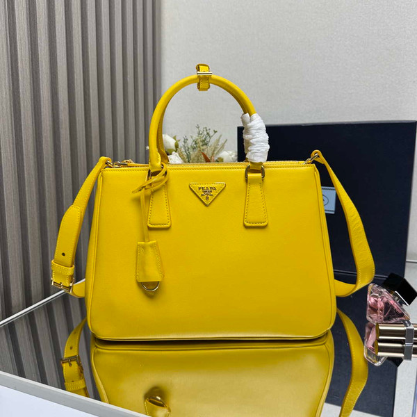 Prada 1BA274 Large Prada Smooth leather bag Yellow