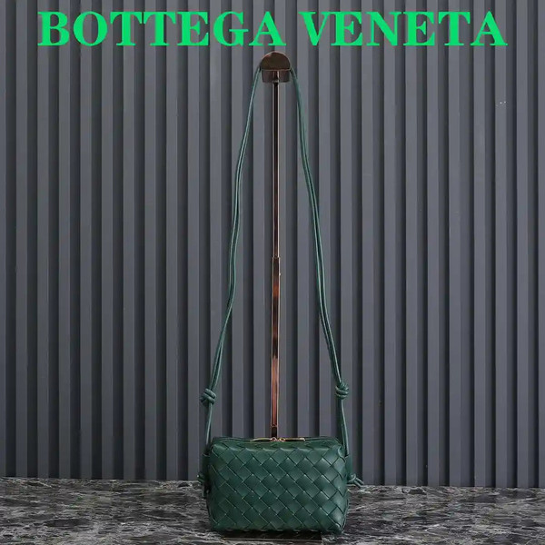 Bottega Veneta BV 680254 Mini Loop Camera Bag Dark Green