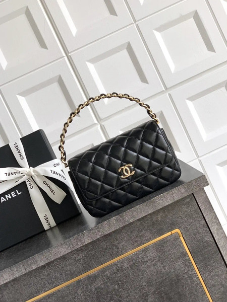Chanel Evening with Handle Bag Lambskin AS6675 Black