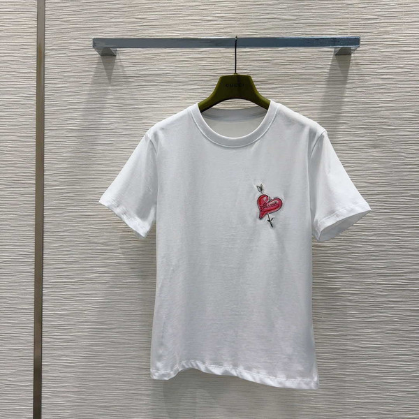 Gucci Women Slogan cotton short-sleeved T-shirt G85288