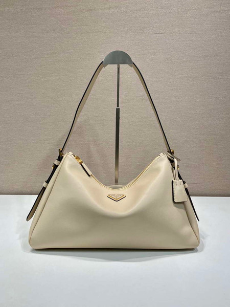 Prada 1BC228 Prada Aimèe Large leather shoulder bag Sand