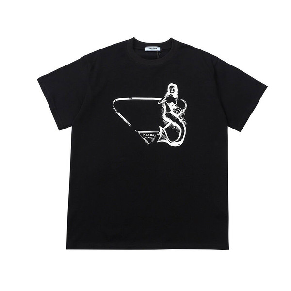 Prada Women Men T-shirts Designer Prada Short sleeve Clothing P80102