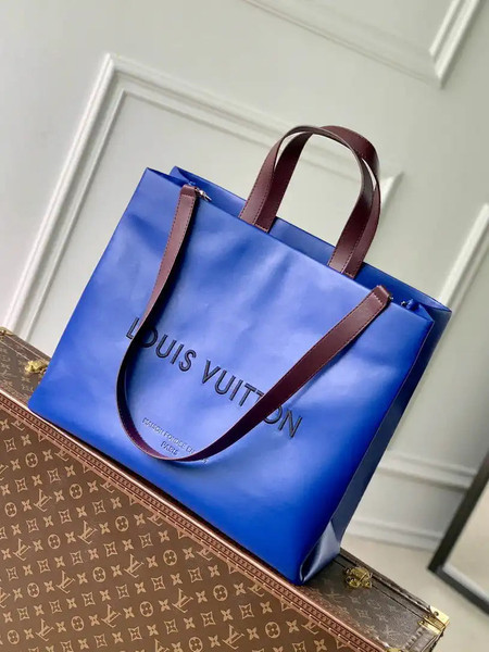 LV M24457 Louis Vuitton Shopper Tote MM Bag Blue