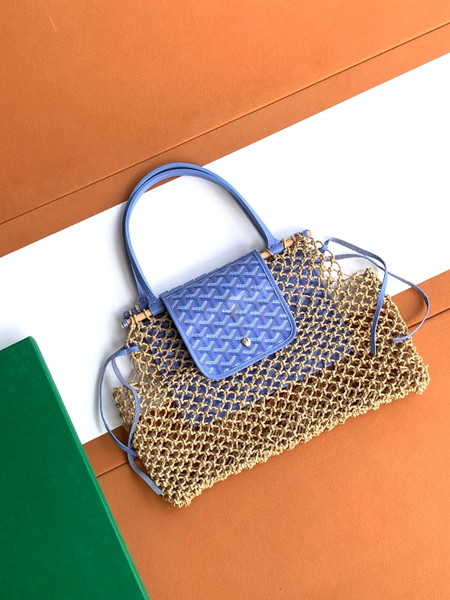 Goyard GY8112 Sac Aligre PM Mesh Bag Blue
