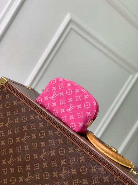 Louis Vuitton LV M28050 Pochette Cosmétique PM Fuschia Denim