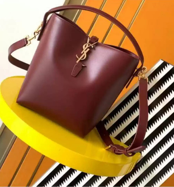YSL 765870 LE 37 Mini in Lambskin leather Wine Red