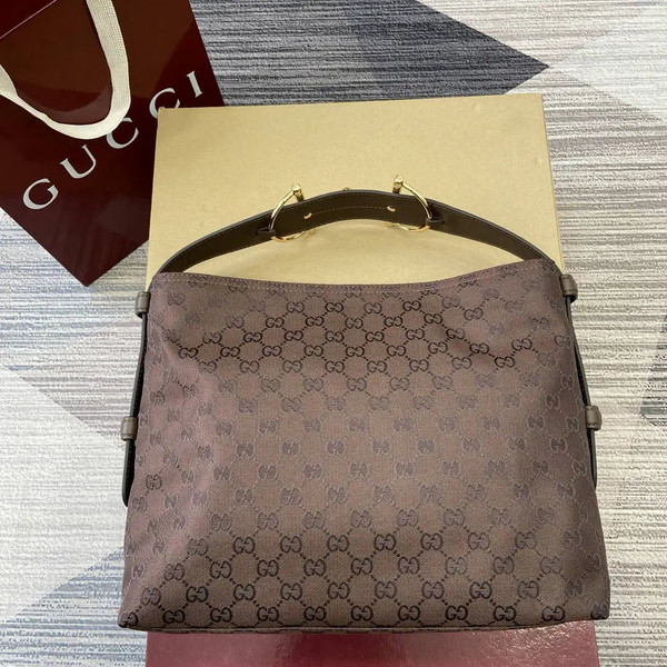 Gucci 850926 Gucci Beatrix Medium Tote Bag brown and dark brown GG canvas