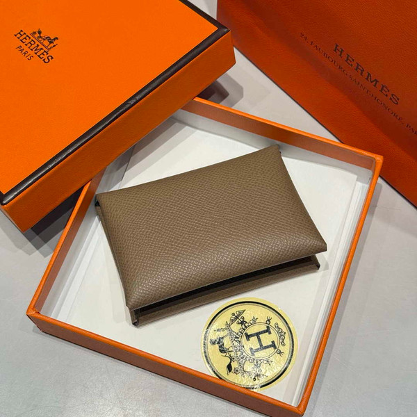 Hermes H083035CK10 Calvi Duo card holder H91016