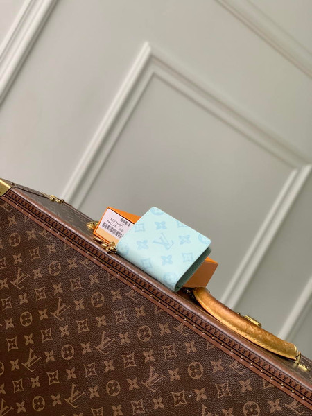 LV M27680 Louis Vuitton Zippy Coin Purse  Other Monogram Canvas Light Blue