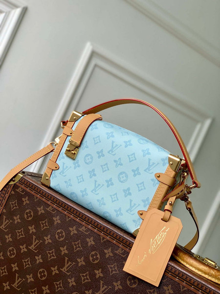 Louis Vuitton LV M27891 Side Trunk MM Bag Blue