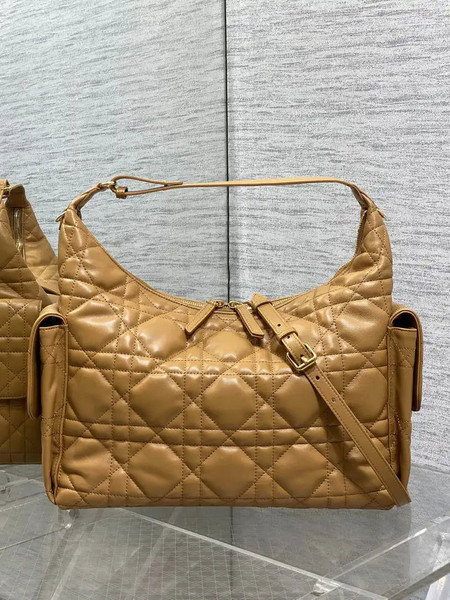 Dior M6322 Large D-Dream Bag Caramel Macrocannage Lambskin