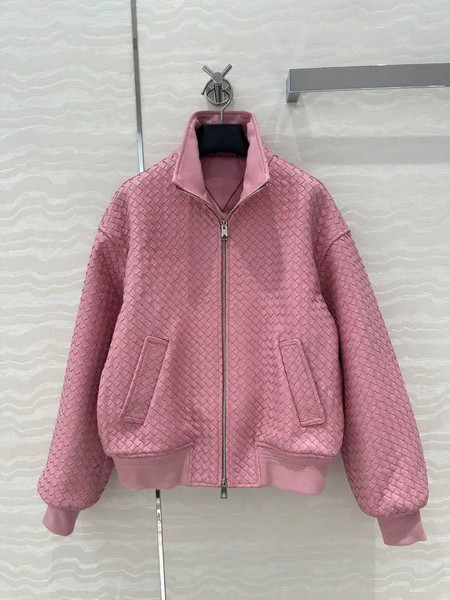 Bottega Veneta Women Intrecciato Suede Blouson Clothing Jacket B97663