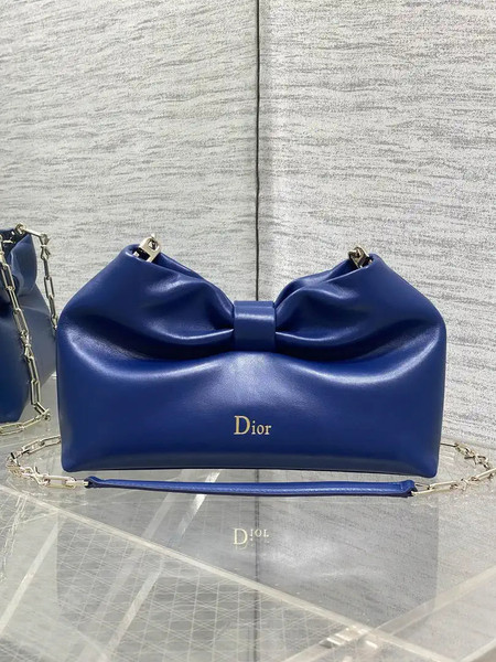 Dior Small Dior Bow Bag Lambskin M0715 Cobalt Blue