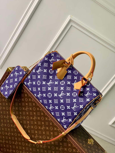 LV M24419 Louis Vuitton Speedy P9 Bandoulière 40 Bag Monogram Leather Purple
