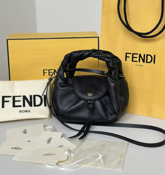 Fendi 8BS110 Fendi Spy Mini Black leather mini-bag
