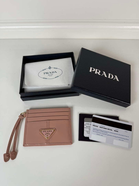 Prada 1MC025 Leather card holder Pink