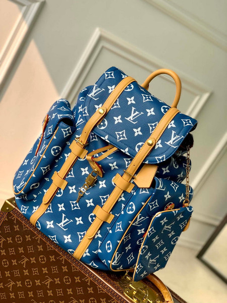 Louis Vuitton LV M55699 P9 Christopher MM Backpack Blue
