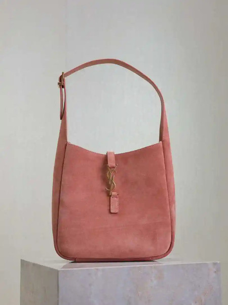 YSL 713938 LE 5 A 7 Supple Small In Suede Pink