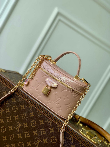 LV M27169 Louis Vuitton Vanity Chain Pouch Bag Desert Sand