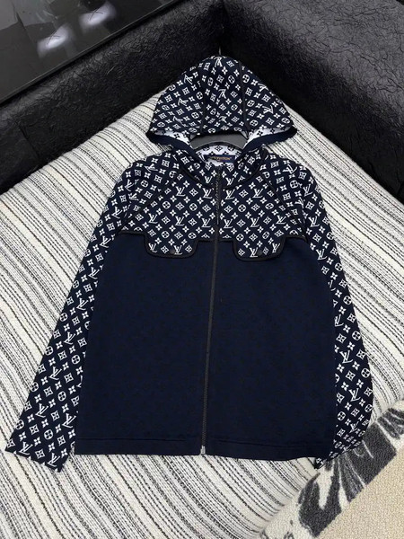 LV 1AI789 Louis Vuitton Women Monogram Jacquard Knit Hoodie cardigan L55803