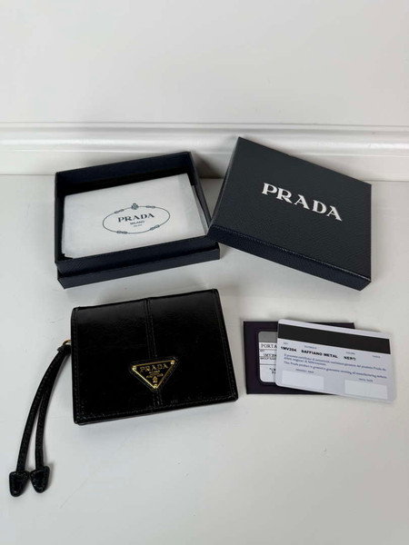 Prada 1MV204 Small Saffiano Leather Wallet Black