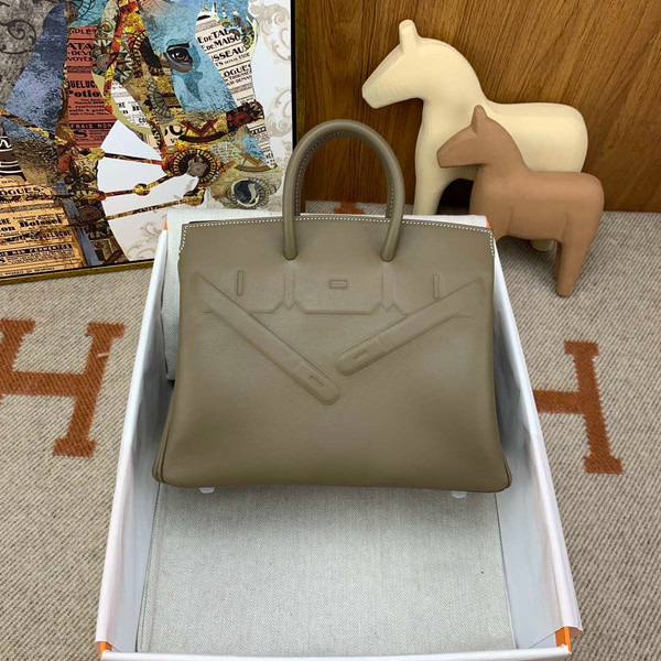 Hermes Shadow Birkin Bag Swift 25 Fully Handmade H92029