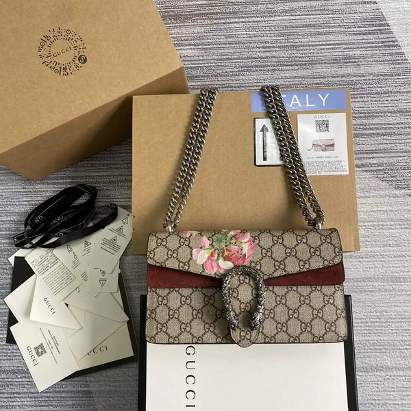 Gucci 499623 Dionysus medium shoulder bag Beige printing