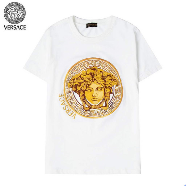 Versace Men la Greca logo Medusa Cystal T-shirt V69656