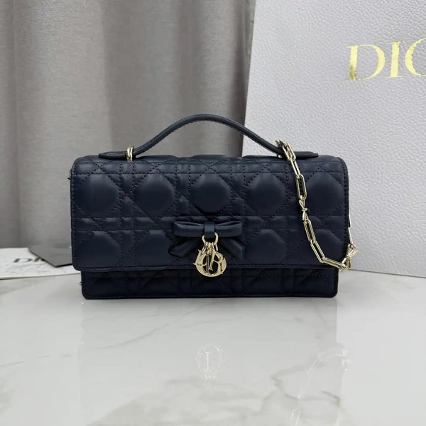 Dior S0984 My Dior Mini Navy Blue Cannage Lambskin