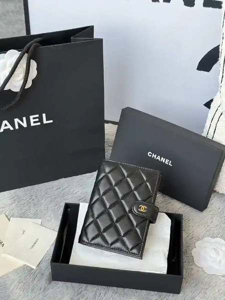 Chanel AP3196 Classic Passport Wallet Hold Lambskin Black