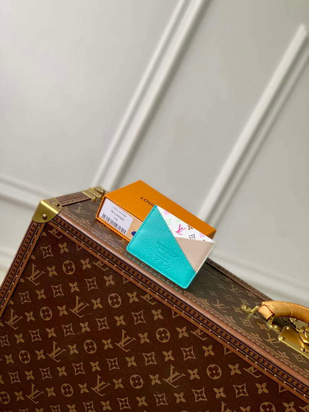 Louis Vuitton M14090 LV x TM Romy Card Holder Blue Gray