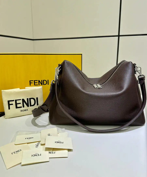 Fendi Lui Large Dark Brown leather bag 7VA667