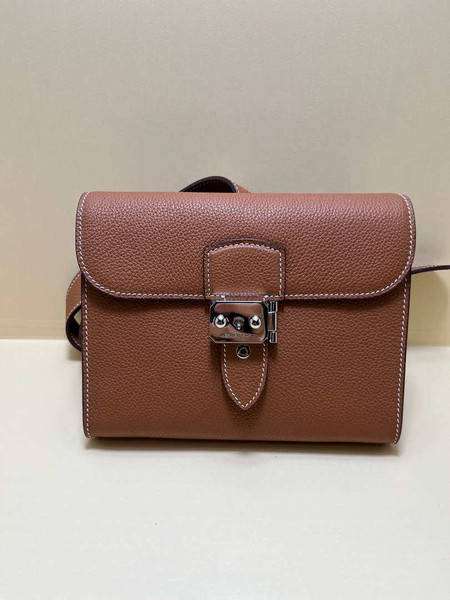 Hermes H084109CK18 SAC A Depeches Messager Shoulder Togo 21 bags Brown