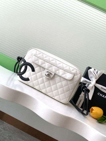 Chanel AS6326 Vintage Camera Case Bag Lambskin White