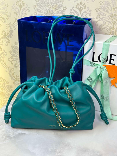 Loewe A411FCRX02 Medium Flamenco purse in mellow nappa lambskin L9018