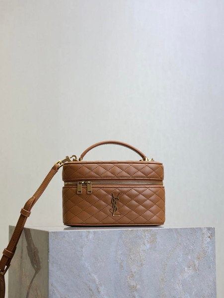 YSL 766731 GABY vanity bag in lambskin Caramel