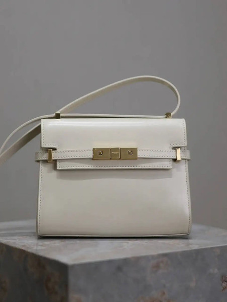 YSL 727766 MINI MANHATTAN IN box Saint Laurent White