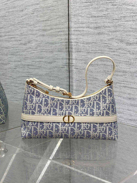Dior S5232 Miss Caro Diorling Mini Bag Oblique print and light biscuit-colored smooth cowhide leather