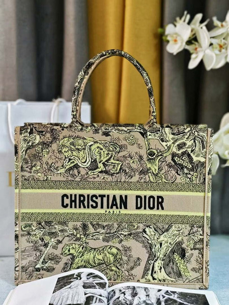 Dior M1286 Large Book Tote Toile de Jouy Embroidery M1103