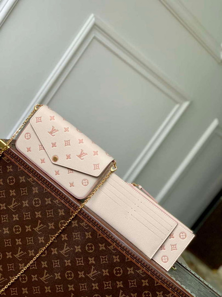 LV M14968 Louis Vuitton Félicie Pochette Bag Bicolor Eden